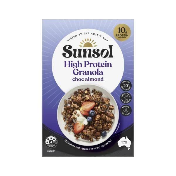 Sunsol Protein Granola Chocolate almond Crunch 450g