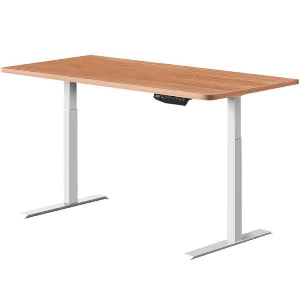 Artiss Standing Desk Electric Dual Motor 120cm | White | Oak