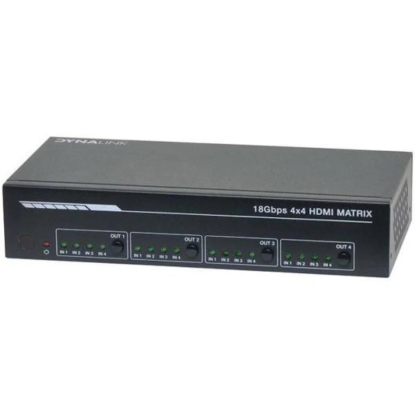 Dynalink 4x4 HDMI 2.0 18Gbps Matrix Switcher