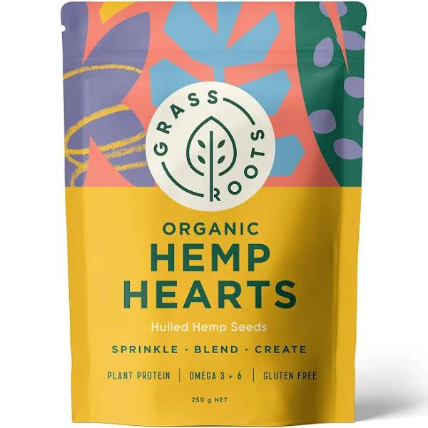 Grass Roots Organic Hemp Hearts (Hulled Hemp Seeds) 250g