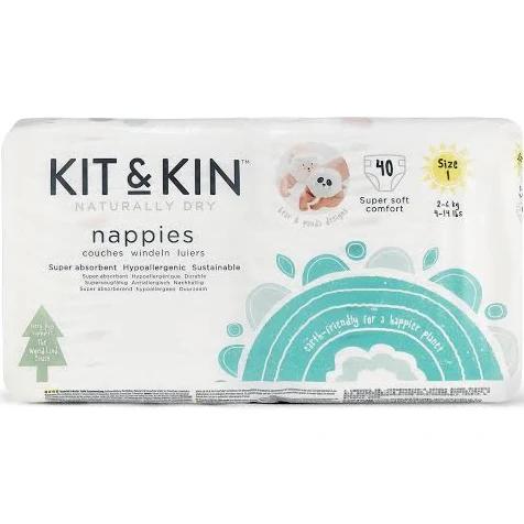 Kit & Kin Newborn Nappy - Size 1 - 40 Pack