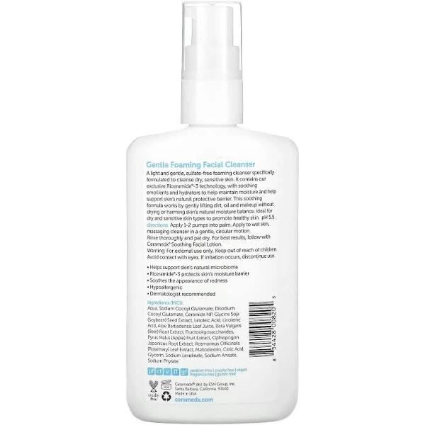 Ceramedx, Gentle Foaming Facial Cleanser, Fragrance Free, 8 fl oz (236 ml)