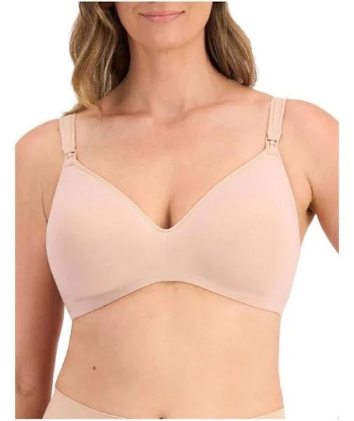 Berlei Barely There Cotton Rich Maternity Bra in Nude Beige 14 C