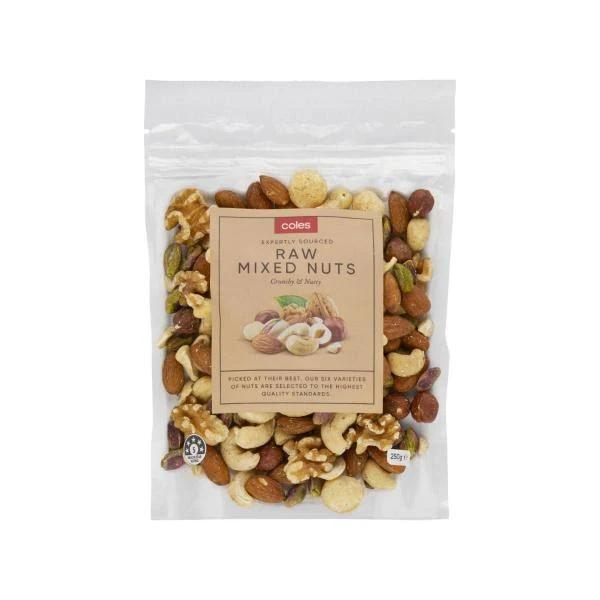 Coles Premium Raw Mixed Nuts 250g