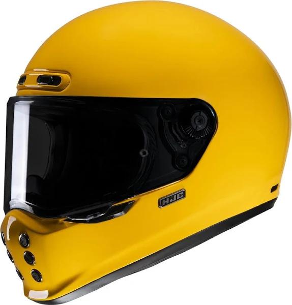 HJC V10 Solid Helmet, Yellow, Size XL