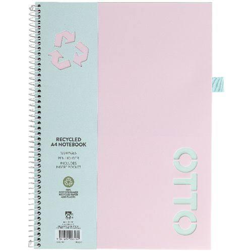 Otto A4 Recycled Notebook 120 Page Pink