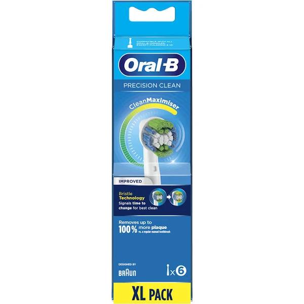 Oral B Replacement For Electric Toothbrush Precission Clean 6 Units