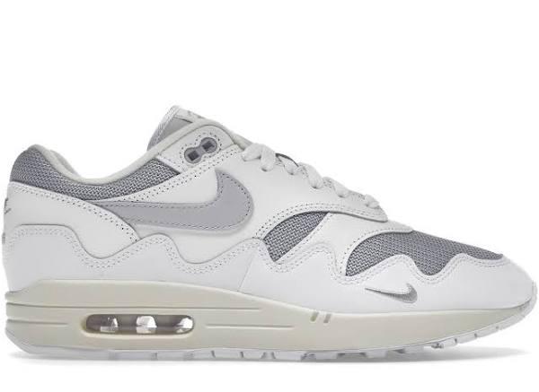 Nike Air Max 1 Patta - Waves White Shoes - Size 9 - White/Grey