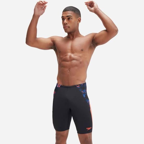 Speedo Mens Eco End Splice Jammer Black/Blue/Orange 34