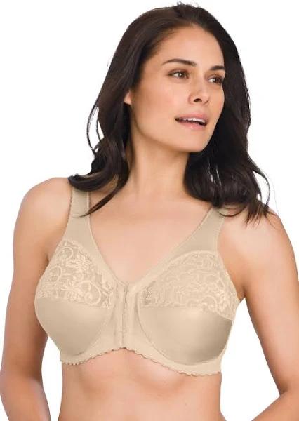 Glamorise Magiclift Front-Closure Support Wire-Free Bra - Blush - 18C