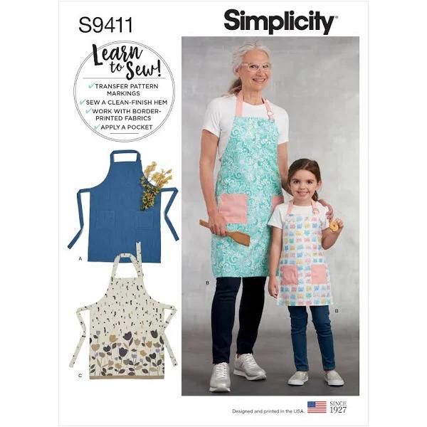 Simplicity Sewing Pattern S9411 Children's & Misses' Aprons