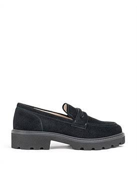 David Jones Edward Meller Gaston Moccasin in Black Suede, Size 37 EU