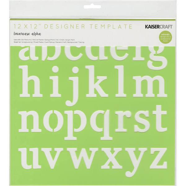 Kaisercraft Designer Template 12"X12"-Lowercase Alpha