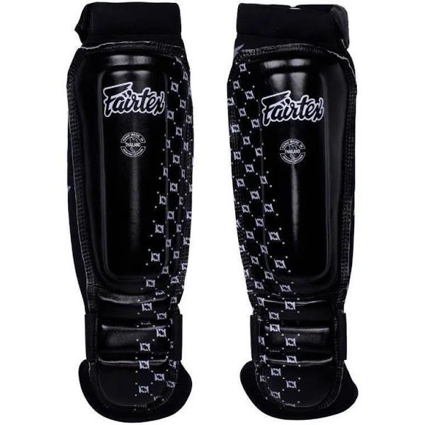 [XXL/Black]New FAIRTEX-Neoprene Shin Guards Muay Thai MMA Instep Protector