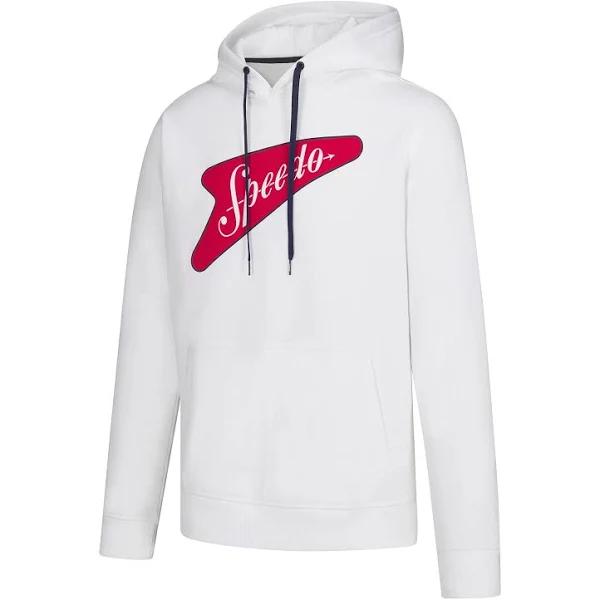 Speedo Men's Bondi Hoodie - White | Cotton/Polyester - Swimoutlet.com