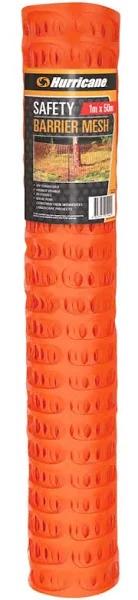 Hurricane Safety Barrier Mesh Orange 1 x 50m