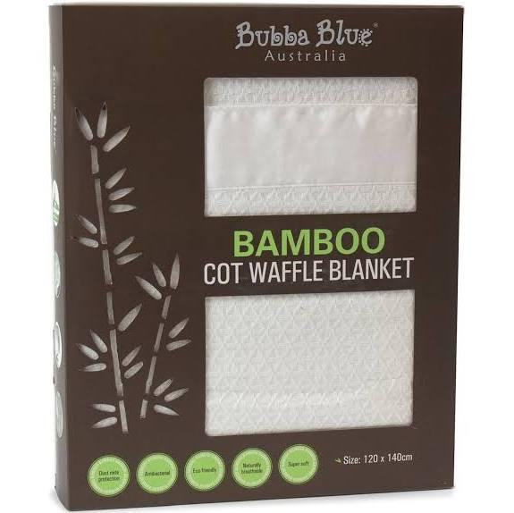 Bubba Blue Bamboo Bassinet Waffle Blanket - White