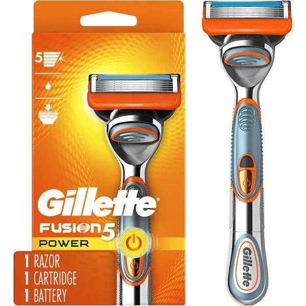 Gillette Fusion5 Men's Razor Power Handle + 1 Blade Refill