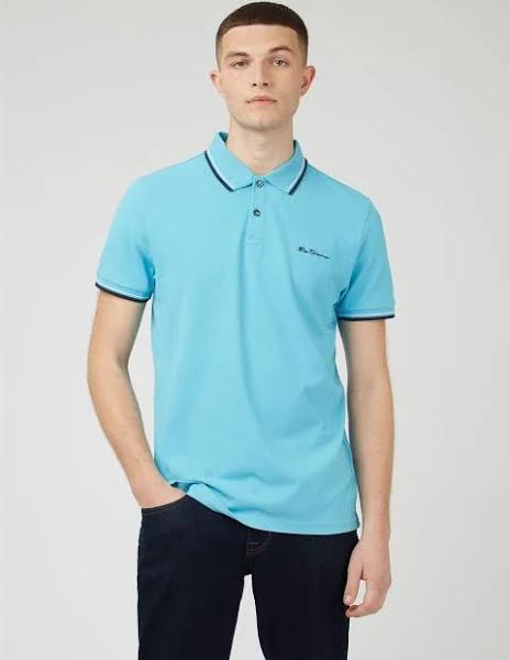 Ben Sherman Organic Signature Polo XX-Large Aqua