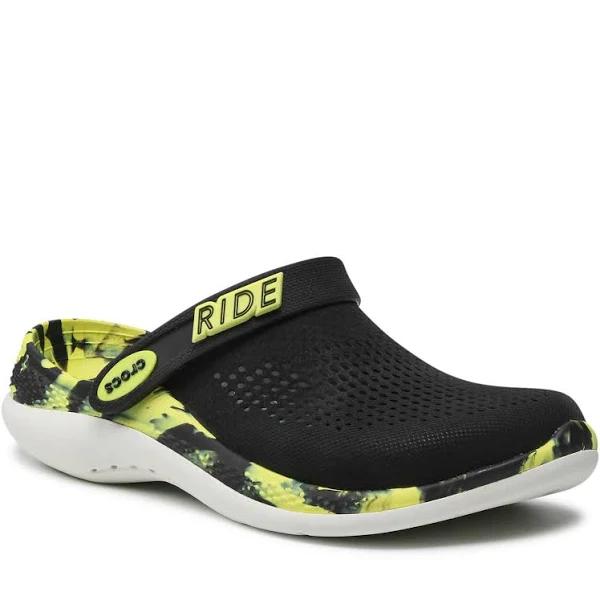 Crocs LiteRide 360 Marbled Clog 207634 Black/Citrus