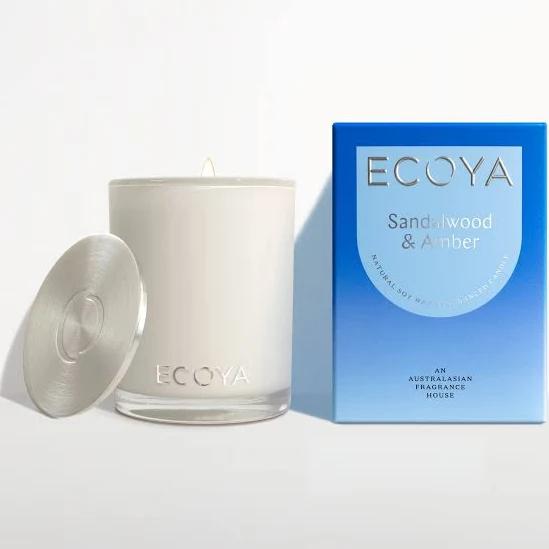 Ecoya Sandalwood & Amber Madison Candle 400g