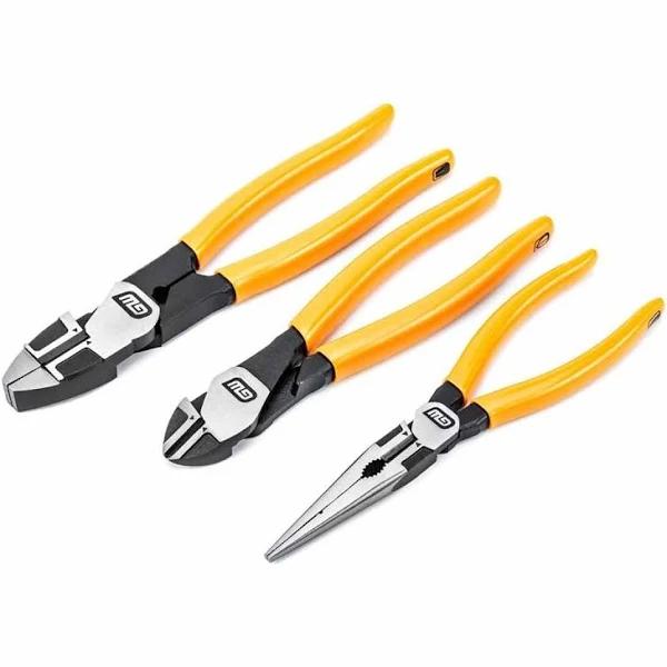 GearWrench 82202 3pce Pitbull Dipped Handle Electrician's Plier Set