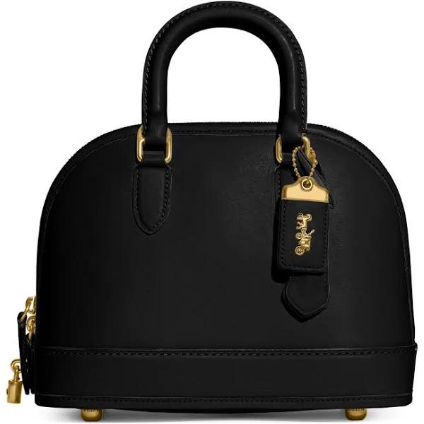 Coach Revel Leather Satchel Bag - Black