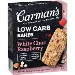 Carman's Low Carb Bakes White Choc Raspberry 5 Pack