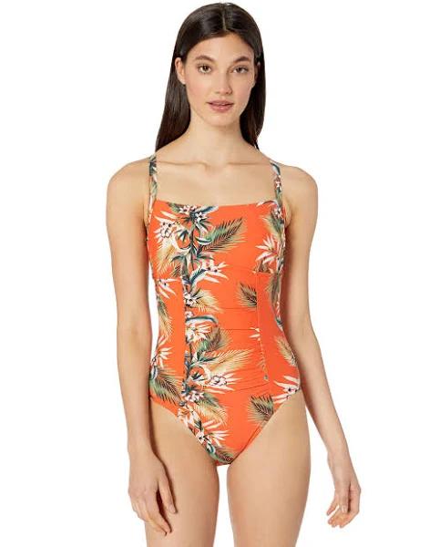 Seafolly Ocean Alley DD Square Neck Maillot Orange 10DD