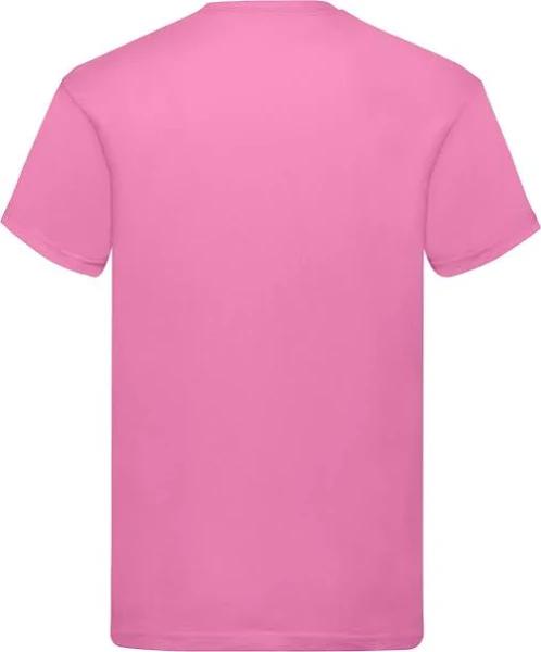 Fruit of The Loom Mens Original T-Shirt Rose Pink M Cotton Mens T-Shirt