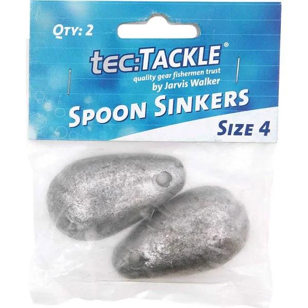 TecTackle Spoon Sinker Size 4 2 Pack