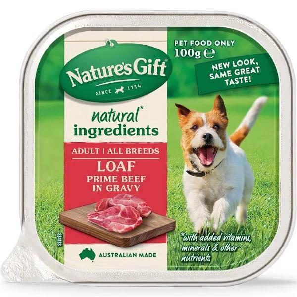 Nature's Gift Prime Beef in Gravy Wet Dog Food 100g