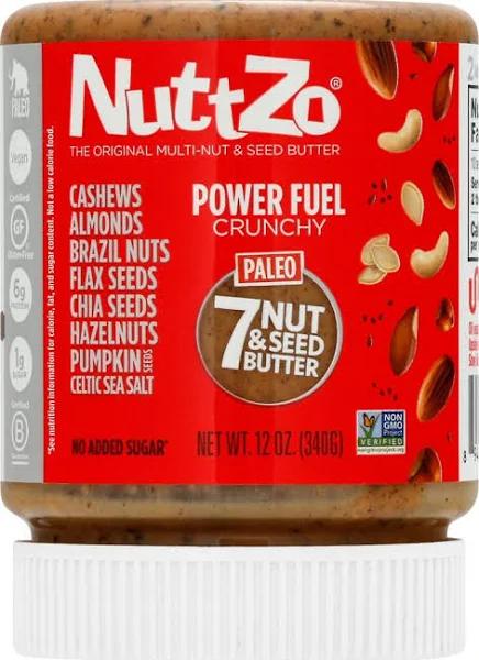 Nuttzo Paleo Power Fuel 7 Nut & Seed Butter Crunchy 12 oz (340 g)