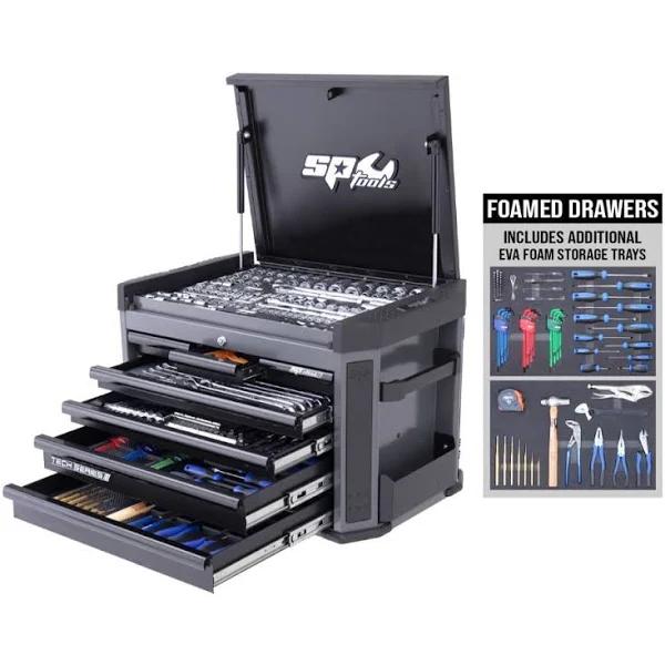 SP Tools SP52255DX Tech Series Tool Kit Metric/SAE Diamond Black 281-Piece