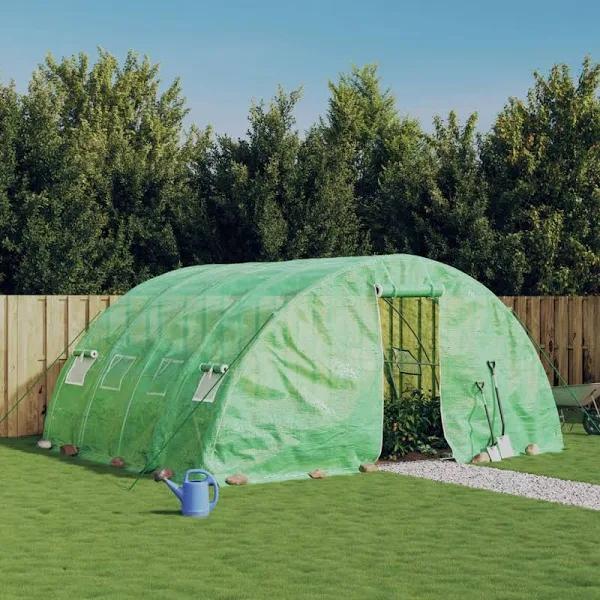 Greenhouse with Steel Frame Green 20 m² 5x4x2.3 M