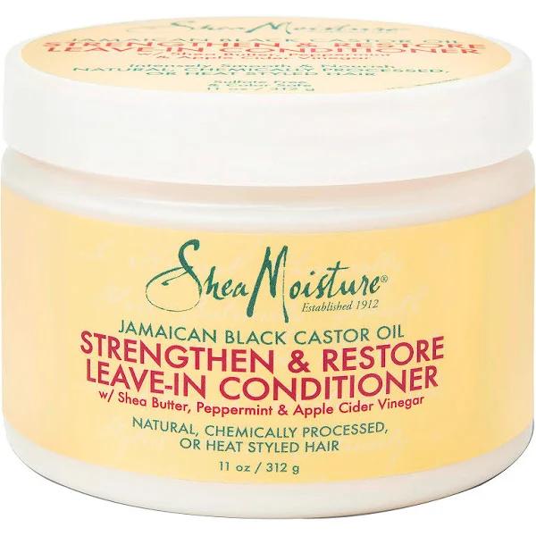 Shea Moisture Jamaican Black Castor Oil Strengthen and Restore Leave-In Conditioner, 312 G