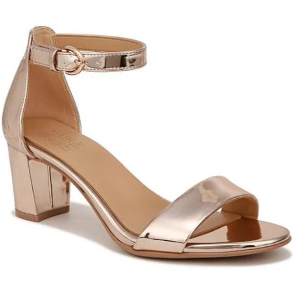 Naturalizer Vera Ankle Strap Sandal Rose Gold Faux Leather