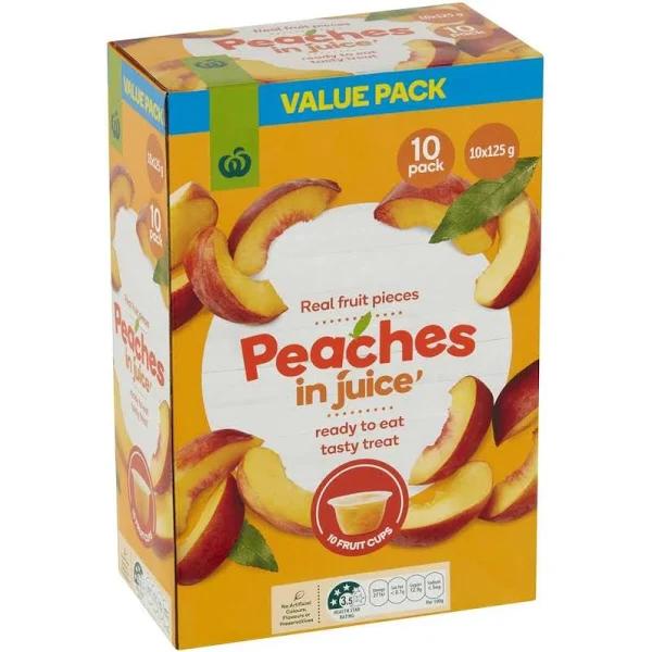 Woolworths Peaches in Juice 10 CT