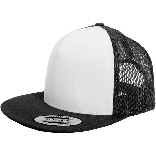 Yupoong Flexfit Unisex Classic Trucker Snapback Cap Black/White/Black One Size