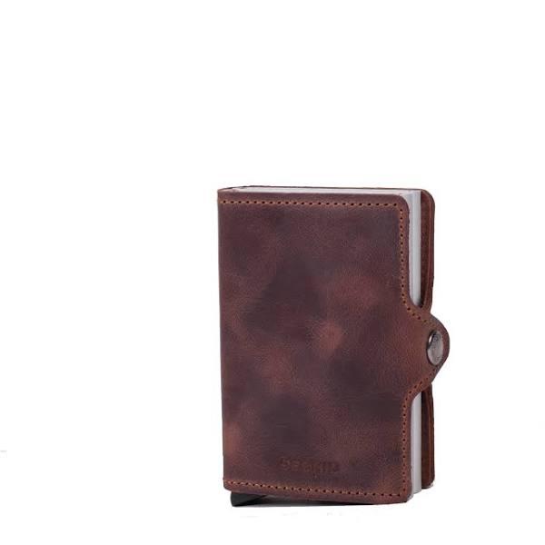 Secrid Twinwallet Compact Wallet - Saffiano Brown