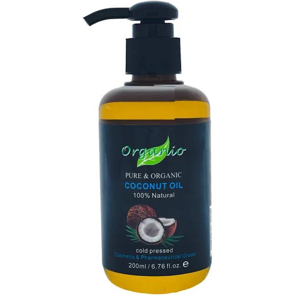 100% Pure Organic Fractionated Coconut Oil - Unscented (Odourless) - 200ml with Pump Included