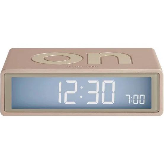 Lexon Flip+ Travel Reversible LCD Alarm Clock Soft Gold