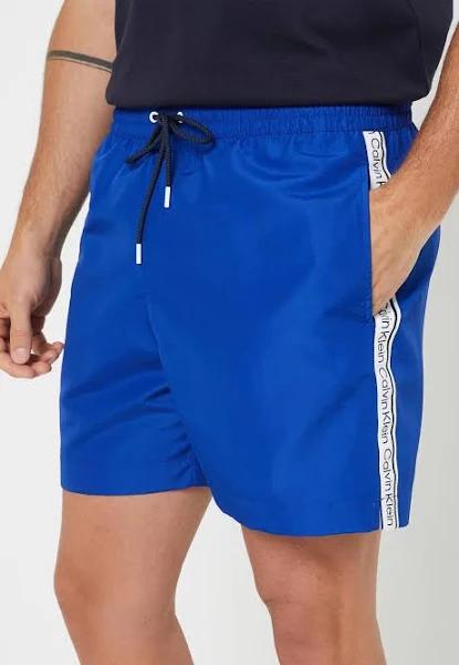 Calvin Klein Mid Blue - Medium Drawstring Swim Short - M