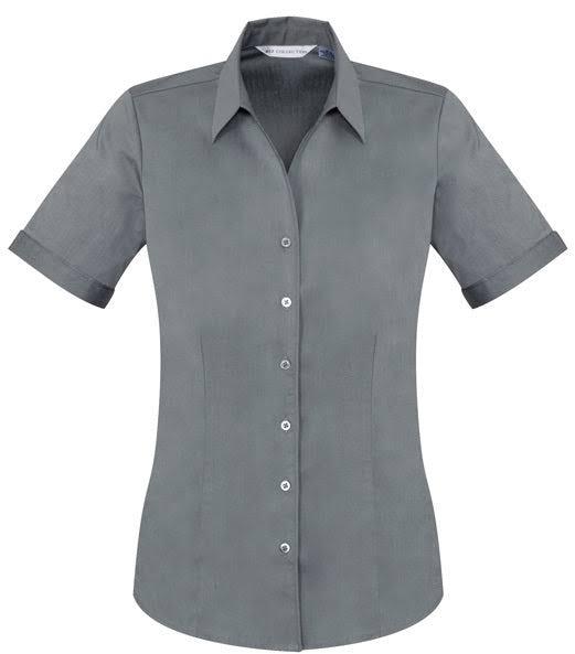 Biz Collection Ladies Monaco Short Sleeve Shirt (S770LS) 10 / Platinum