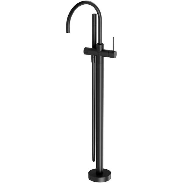 Phoenix Vivid Slimline Floor Mounted Bath Mixer With Hand Shower - Matte Black