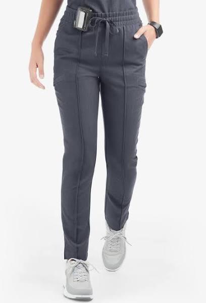 Movement by Butter-Soft Capricorn Women’s 7-Pocket Skinny Pintuck Scrub Pants in Indigo Heather | Size XS Polyester/rayon/spandex