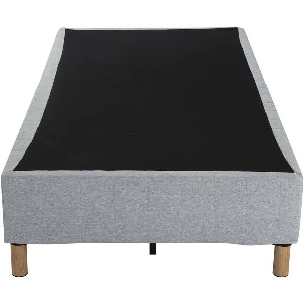 Metal Bedframe Mattress Foundation (Light Grey) Double