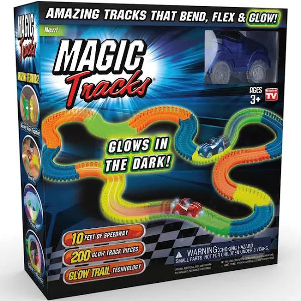 Ontel Magic Tracks Original, 10 Feet of Glow in The Dark Track with LED Light-up Race Car, Ages 3+