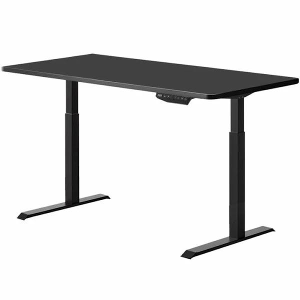 Artiss Standing Desk Sit Stand Table Riser Motorised Electric Computer Laptop Desks Dual Motors 140cm - Black