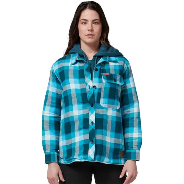 Hard Yakka Womens Quilted Shacket - Aqua XS